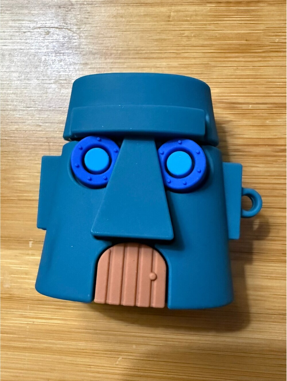 Squidward Moai Silicone Keychain Airpods gen 1 -2 case or bag charm